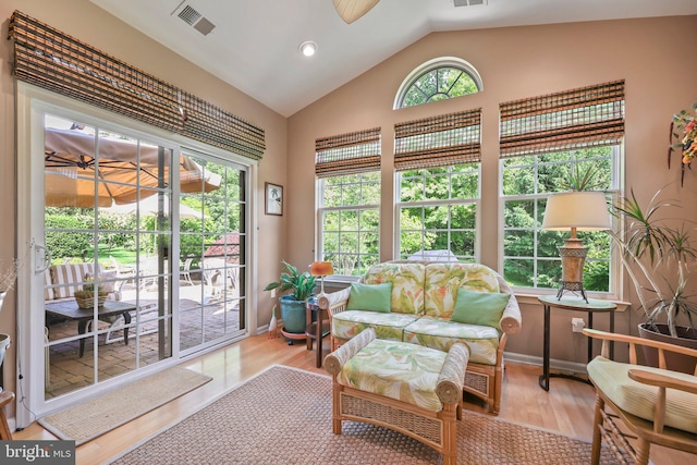12 Citation Ln, Manalapan, NJ 07726 - sunroom / solarium featuring vaulted ceiling and wood finished floors