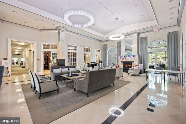 12 Citation Ln, Manalapan, NJ 07726 - lobby featuring a towering ceiling