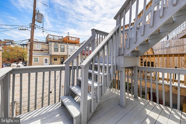 deck with stairway