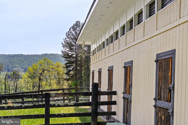 view of home's exterior with an exterior structure
