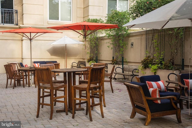 view of patio with an outdoor hangout area