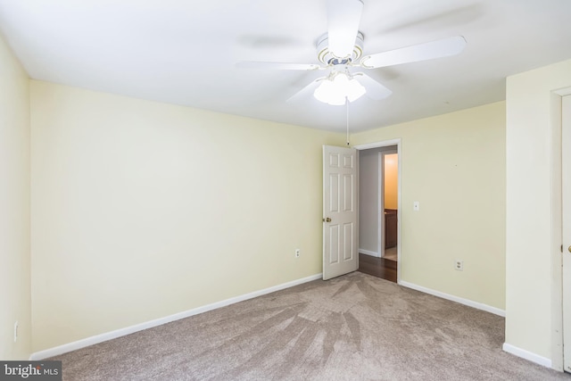 9427 Candleberry Ct, Burke, VA 22015 - unfurnished bedroom featuring baseboards, ceiling fan, and carpet floors