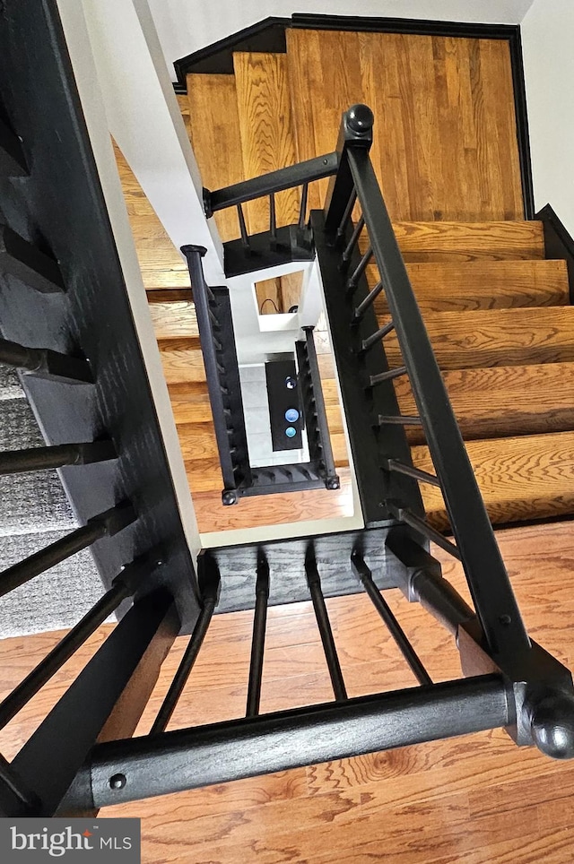 1317 Lowman St, Baltimore, MD 21230 - stairs with wood finished floors