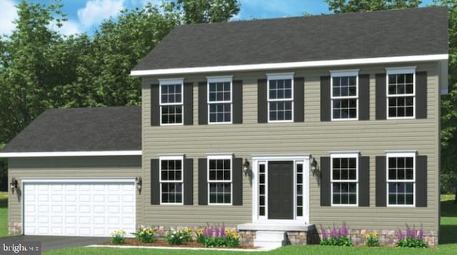 2685 Victorian Dr Lot 67, Dover, PA 17315 - colonial home featuring an attached garage, a front yard, and driveway