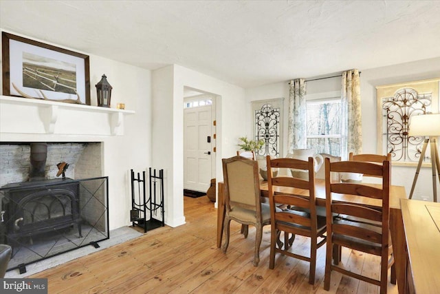 dining area featuring hardwood / wood-style floors