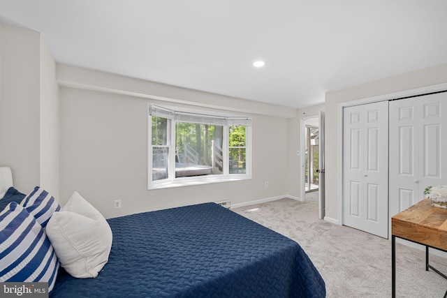 1517 Snughill Ct, Vienna, VA 22182 - carpeted bedroom with baseboards, a closet, and recessed lighting