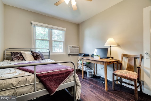 1608 Preston Rd, Alexandria, VA 22302 - bedroom featuring wood finished floors and an AC wall unit