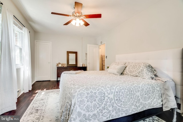 1608 Preston Rd, Alexandria, VA 22302 - bedroom featuring dark wood finished floors and ceiling fan