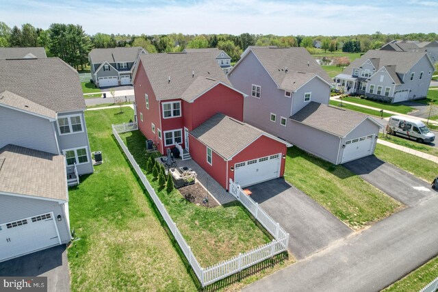 bird's eye view featuring a residential view