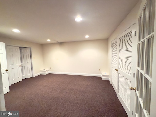 11258 Wildmeadows St, Waldorf, MD 20601 - unfurnished bedroom with dark colored carpet, recessed lighting, and baseboards