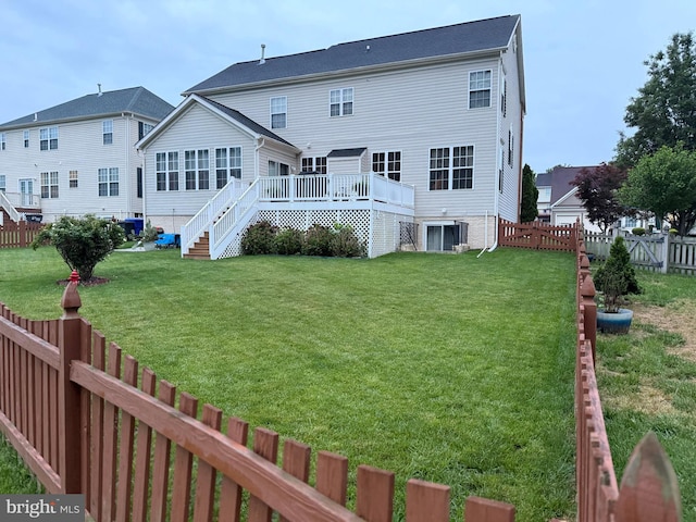 11258 Wildmeadows St, Waldorf, MD 20601 - back of property with a deck and stairs