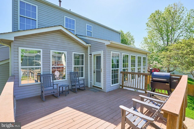 view of wooden deck