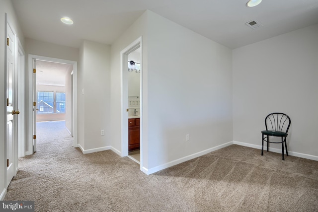 724 Tinker Rd, Middle River, MD 21220 - interior space with carpet flooring, baseboards, and recessed lighting