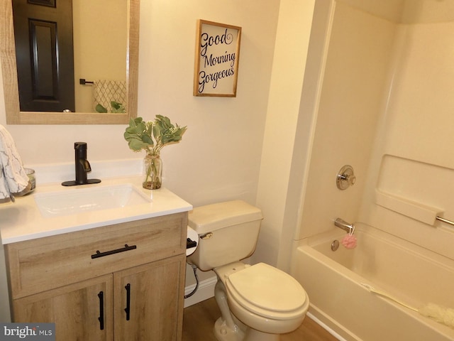 502 Demoss Ct, Glassboro, NJ 08028 - bathroom with vanity, toilet, and shower / bathtub combination