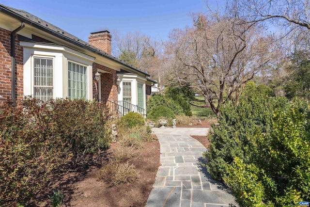 42 Old Farm Rd, Charlottesville, VA 22903 - exterior space featuring brick siding and a chimney