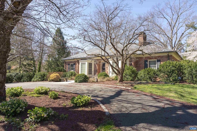42 Old Farm Rd, Charlottesville, VA 22903 - view of front of property with brick siding and a chimney
