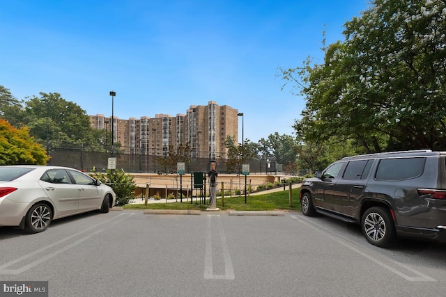 view of uncovered parking lot