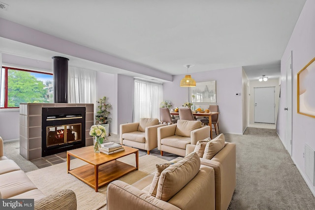 8004 Valley Manor Rd Unit 3C, Owings Mills, MD 21117 - carpeted living area with visible vents