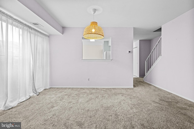 8004 Valley Manor Rd Unit 3C, Owings Mills, MD 21117 - interior space with stairway, baseboards, and visible vents