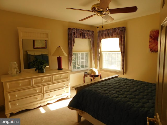 bedroom featuring a ceiling fan