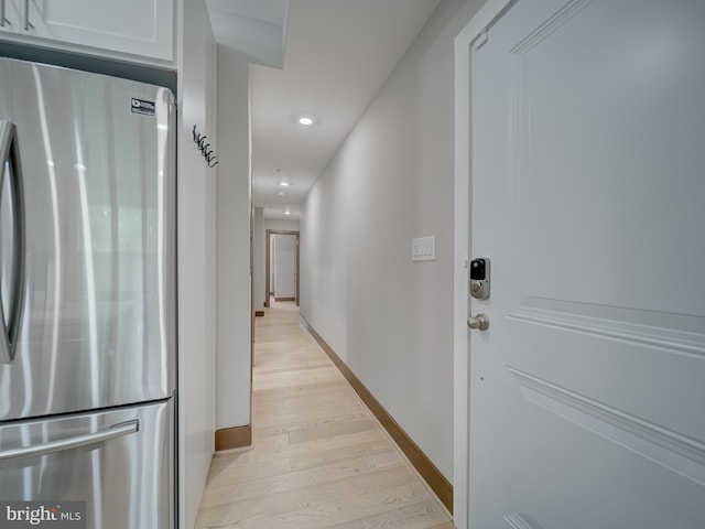 2109 M St NE Unit 5, Washington, DC 20002 - corridor featuring light wood-style floors, baseboards, and recessed lighting