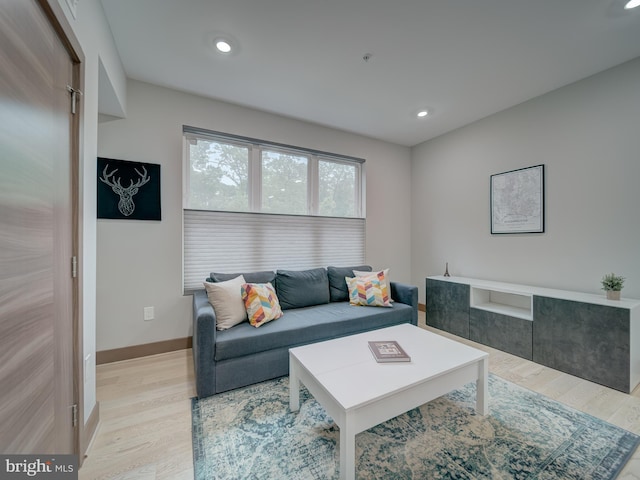 2109 M St NE Unit 5, Washington, DC 20002 - living room with light wood-type flooring, recessed lighting, and baseboards
