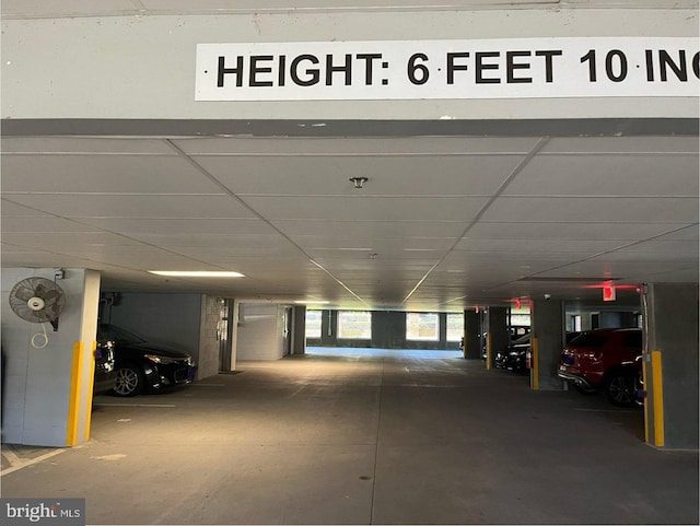 view of parking garage