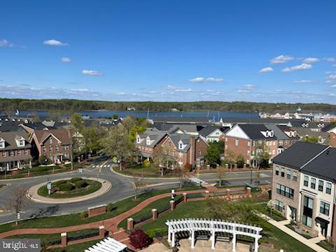 aerial view with a residential view