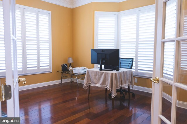 3701 Spicebush Way, Frederick, MD 21704 - home office with hardwood / wood-style flooring and baseboards
