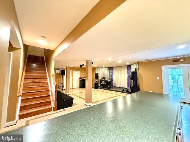3701 Spicebush Way, Frederick, MD 21704 - workout area with inlaid floor details and light tile patterned floors