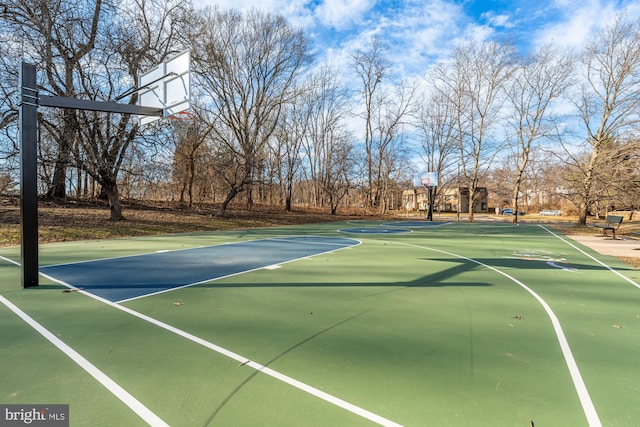 view of basketball court with community basketball court