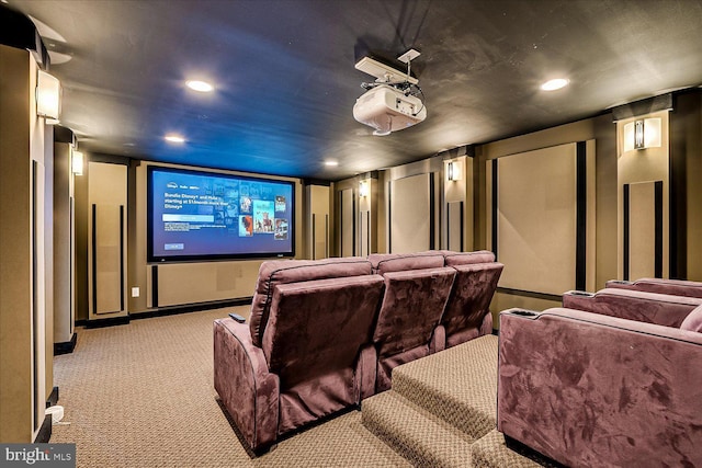 6 Ridgeview Way, Allentown, NJ 08501 - cinema featuring baseboards, carpet flooring, and recessed lighting