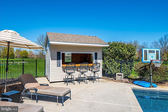 6 Ridgeview Way, Allentown, NJ 08501 - view of patio / terrace featuring an outdoor structure and fence