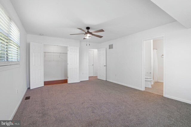 13217 Gundale, Middle River, MD 21220 - unfurnished bedroom with visible vents, carpet flooring, baseboards, and a closet