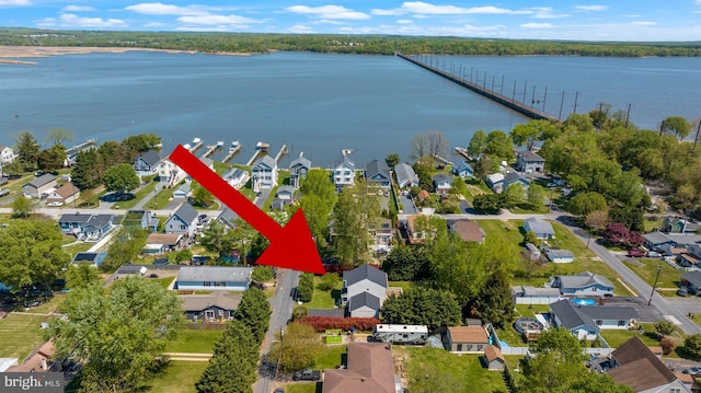 13217 Gundale, Middle River, MD 21220 - aerial view featuring a water view and a residential view