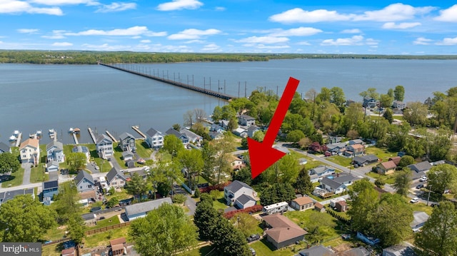 13217 Gundale, Middle River, MD 21220 - bird's eye view featuring a water view and a residential view