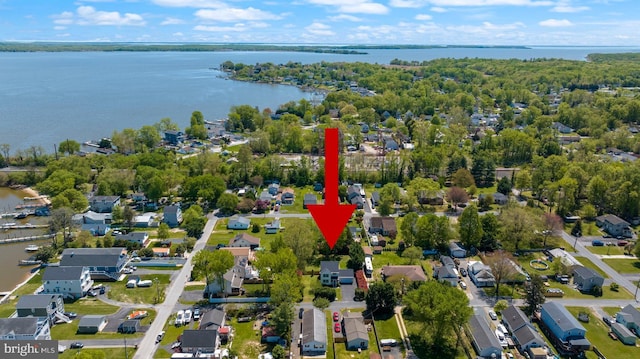 13217 Gundale, Middle River, MD 21220 - aerial view featuring a water view and a residential view