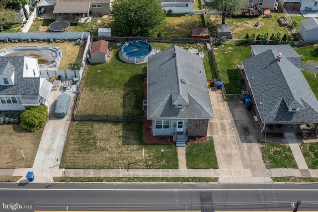 aerial view featuring a residential view