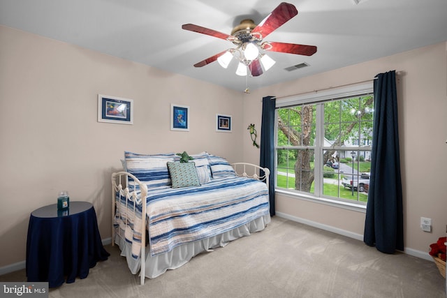 3211 Havenwood Ct, Edgewater, MD 21037 - bedroom featuring baseboards, carpet, and ceiling fan