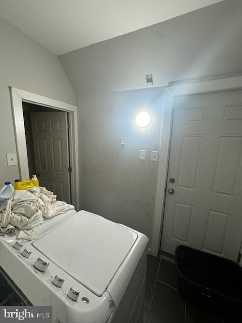 1341 E Rittenhouse St, Philadelphia, PA 19138 - bedroom featuring lofted ceiling and dark tile patterned floors