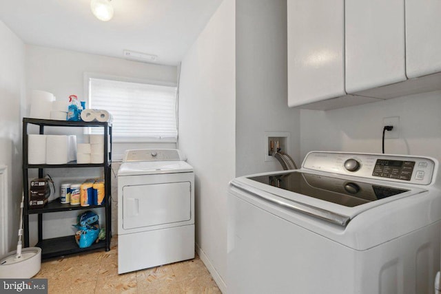 25 Haddington Rd, Lutherville Timonium, MD 21093 - clothes washing area with cabinet space, baseboards, and washer and dryer