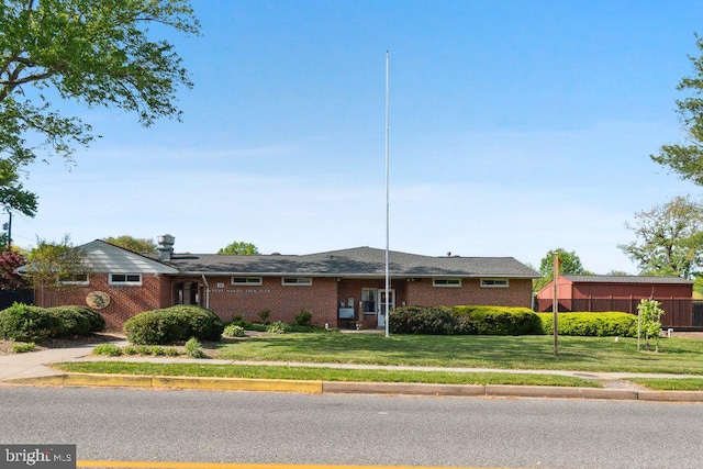 25 Haddington Rd, Lutherville Timonium, MD 21093 - ranch-style house with brick siding and a front yard