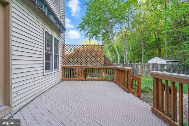 1728 Catherine Fran Dr, Accokeek, MD 20607 - wooden deck featuring a fenced backyard