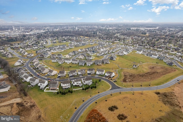 aerial view featuring a residential view