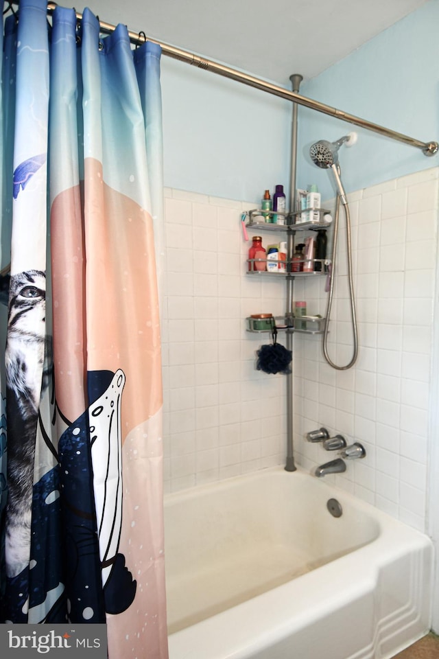 1303 Belle View Blvd Unit B1, Alexandria, VA 22307 - bathroom with shower / tub combo with curtain