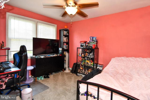 1303 Belle View Blvd Unit B1, Alexandria, VA 22307 - carpeted bedroom featuring an office area and ceiling fan
