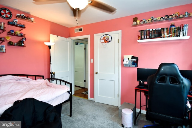 1303 Belle View Blvd Unit B1, Alexandria, VA 22307 - carpeted bedroom featuring a desk and ceiling fan