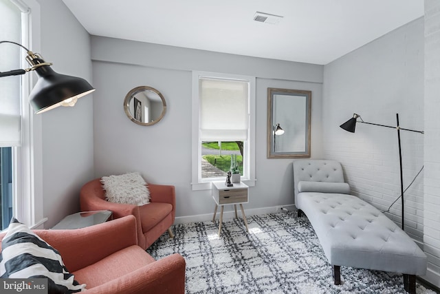 sitting room with baseboards