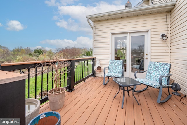view of wooden terrace