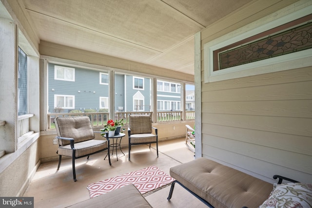 view of sunroom